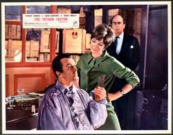 Eddi Arent, Susan Hampshire, and Robert Morley in The Trygon Factor (1966)