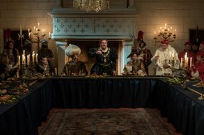 Colm Meaney, Charles Dance, Memet Ali Alabora, Louis Landau, Rebecca Gethings, Pietro Botte, and Queen Eleanor in The Se