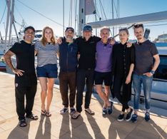 Özz Nûjen, Eva Röse, Marko Lehtosalo, Claes Nylöf, Jessica Almenäs, Anders Limpar, and Paul Svensson in Över Atlanten: P