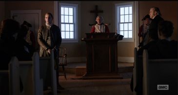 Jamie Bell, Kevin McNally, and Ashley Smith in TURN: Washington's Spies (2014)