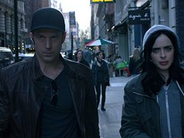 Krysten Ritter and Wil Traval in Jessica Jones (2015)