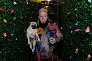 Mike Busey & Piper The One Eye Pug