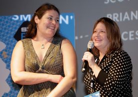 Amy Lowe Starbin and Jen McGowan at an event for Kelly & Cal (2014)