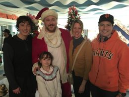 On set of Miracle on Christmas Lake.