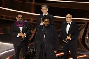 Questlove, Robert Fyvolent, Joseph Patel, and David Dinerstein at an event for The Oscars (2022)