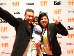 Dan Fallshaw, Suri Blue and Violeta Ayala at the premiere of Cocaine Prison. Toronto International Film Festival 2017.