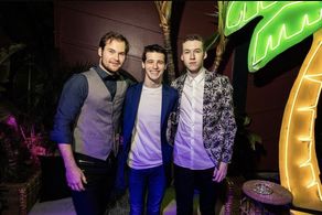 Justin Prentice, Mason Guccione, and Brandon Flynn in 13 Reasons Why (2017)