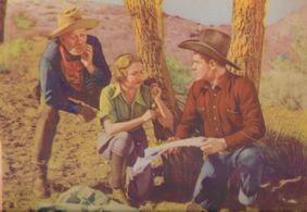 Peggy Campbell, John Elliott, and Bob Steele in Big Calibre (1935)
