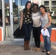 On the set of Widows (with Clare Cooney and Viola Davis). 2018