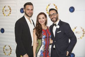 Dennis Cahlo and stars Danielle Guldin and Taso Mikroulis of The Weekend for the New York City International Film Festiv