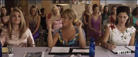 Still of Jennifer Aniston, Julia Denton, Dove Cameron in Dumplin'