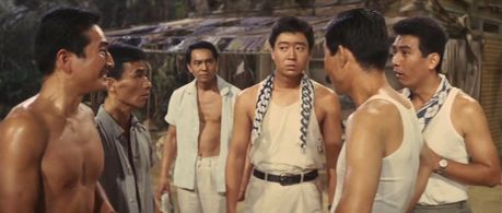 Akihiko Hirata, Seishirô Kuno, Ken'ichirô Maruyama, Kenji Sahara, Yasuhiko Saijô, and Yoshio Tsuchiya in Son of Godzilla