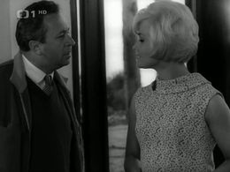 Miroslav Hornícek and Gabriela Vránová in Smrt za oponou (1967)