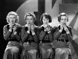 Ginger Rogers, Adalyn Doyle, Marjorie Lytell, and Anne Shirley in Finishing School (1934)
