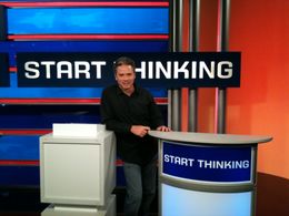 Still of Michael Keeley on the set of The Paul Reiser Show