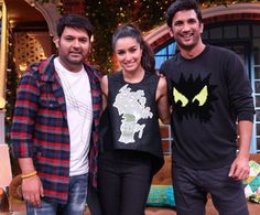 Shraddha Kapoor, Sushant Singh Rajput, and Kapil Sharma in The Kapil Sharma Show: Team Chhichhore (2019)