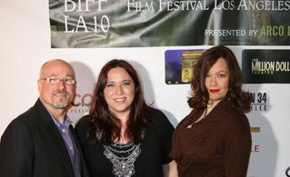 George Adams, Judith de los Santos and Klaudia Kovacs at the premiere of Panic Nation at the Broadway International Film