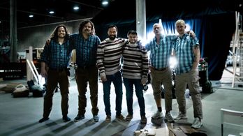 Actors with their stunt doubles, 