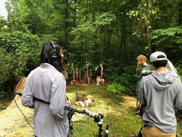 P.K. Simone, Jisaura Cardinale, Danene Montella, Gavin Velez, and Brandon J. Somerville in Age of Stone and Sky: The War