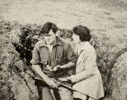 Lionel Barrymore and Grace Valentine in The Brand of Cowardice (1916)