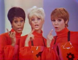 Goldie Hawn, Chelsea Brown, and Judy Carne in Rowan & Martin's Laugh-In (1967)
