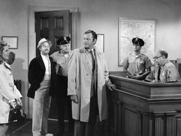 Elizabeth Montgomery, Parley Baer, Dick Sargent, and Dick Wilson in Bewitched (1964)