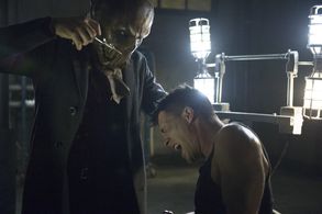 Graham Shiels and Colton Haynes in Arrow (2012)