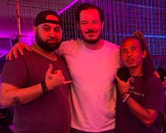 Ranjeet S. Marwa with Zack Lee (The Night Comes For Us) & Yayan Ruhian (The Raid) in Jakarta, Indonesia