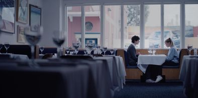 Olivia Gill and Damon McKinnis in Our Last Normal Conversation