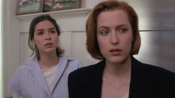 Gillian Anderson and Rebecca Harker in The X-Files (1993)