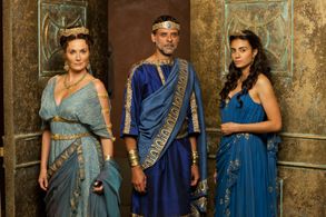Sarah Parish, Alexander Siddig, and Aiysha Hart in Atlantis (2013)