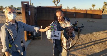 Sidow Sobrino filming Surviving the Cartel, on location in Yucca Valley, CA