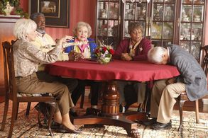 Reatha Grey, Betty White, Michael Yama, and Ann Benson in Betty White's Off Their Rockers (2012)