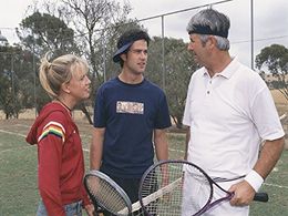 Charlie Clausen, John Jarratt, and Jessica Napier in McLeod's Daughters (2001)