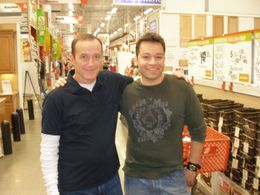 EDDIE DIAZ with Clark Gregg on location for 