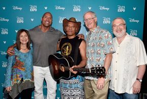 Ron Clements, Dwayne Johnson, John Musker, and Osnat Shurer