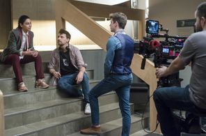 Mina El Hammani and Miguel Bernardeau in Elite (2018)