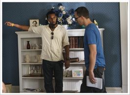 Brian Netto on the set of Intruders (2015)