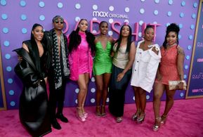 Aida Osman, KaMillion, Issa Rae, RJ Cyler, Suzanna Makkos, Syreeta Singleton, and Jonica Booth at an event for Rap Sh!t 
