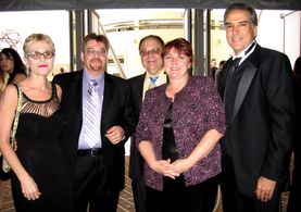 Bill Schultz (far right) with co-emmy winners (LtoR)Pamela Hickey & Dennys McCoy, Larry Swerdlowe & Sindy McKay