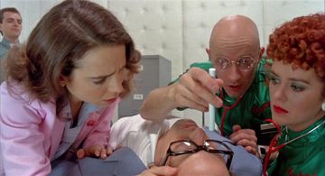 Cliff De Young, Jessica Harper, Rik Mayall, Richard O'Brien, and Patricia Quinn in Shock Treatment (1981)