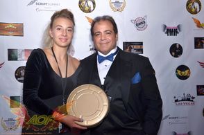2019 Hollywood Dreams Film Festival accepting the award for Best Score for 