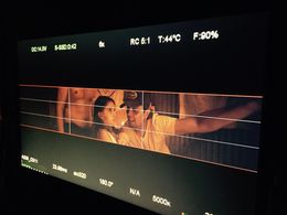 Mario and Maxine on the set of The Hell Within