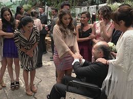 Odiseo Bichir, Rebecca Jones, Simone Victoria, Danna Paola, Claudio Roca, Fátima Molina, and Michelle Olvera in La Doña 