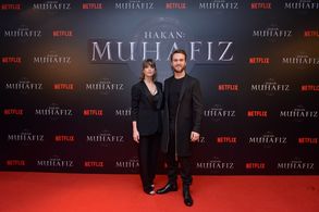 Bige Önal and Aras Bulut Iynemli at an event for The Protector (2018)