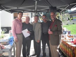 Ken Marino,Mark Elliott,Joe Cipriano,Marc Graue & Fred Melemed on the set of 