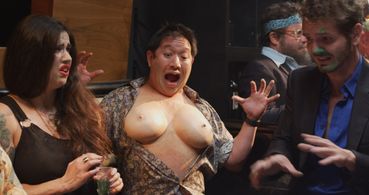 Ming Chen and Jakob Skrzypa in Shakespeare's Sh*tstorm (2020)