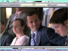 Eli Stone Board Room Scene. Sam Jaeger. Johnny Lee Miller. Laura Tull. (This was Laura Tull's first day on the set and t