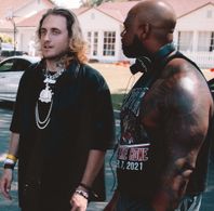 American Actor/ Stuntman Gjee Wade II as Tank on set of 21Harold Music Video with Director Marko Steez on location in Ca