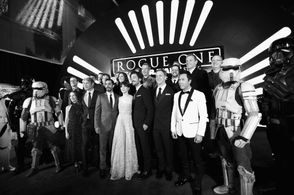 Kathleen Kennedy, Michael Giacchino, Felicity Jones, Diego Luna, Ben Mendelsohn, Mads Mikkelsen, Alan Tudyk, Donnie Yen,